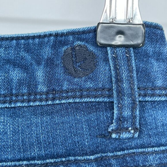 Kensie Jean Frayed Hem Shorts Size 14 32 High Waist Denim Cutoff Boho Trendy - Picture 4 of 7